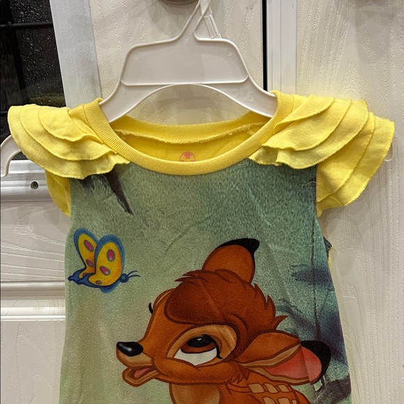 Disney Yellow Bambi Kids Nightgown - Picture 2 of 11